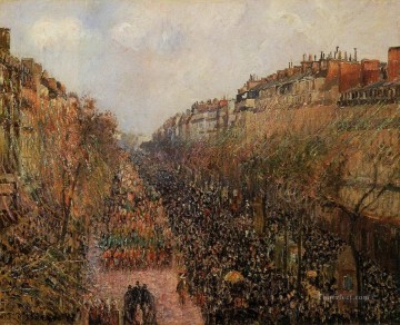  Montmartre Pintura - boulevard montmartre mardi gras 1897 Camille Pissarro parisino